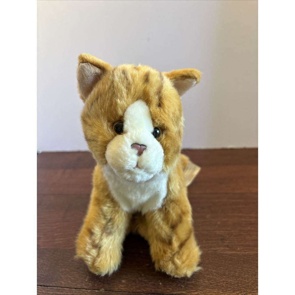 Toys‎ R Us Orange and White TABBY CAT Plush 9" Fantastic Stuffed Animal Toy
